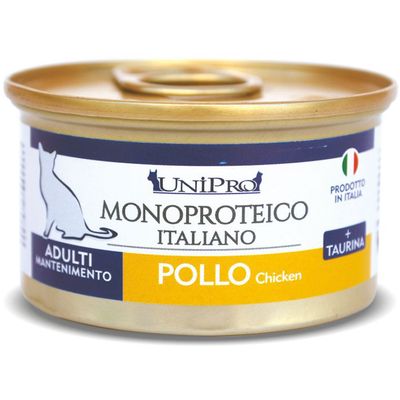 Unicamente al Pollo – Umido per Gatti Adulti o Mantenimento 85gr. Pack 24pz