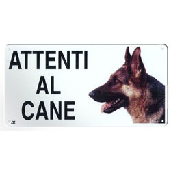 TARGA ATTENTI AL CANE MEDIA PASTORE TEDESCO